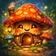 Vibrant cartoon animal avatar with a friendly expression and colorful background
